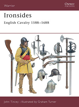 Artist signed Osprey book, Warrior 44, Ironsides: English Cavalry 1588-1688