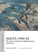 Artist signed Osprey book, Air Campaign 4, Malta 1940-42