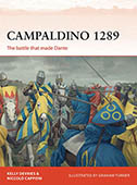 Artist signed Osprey book, Campaign 324, Campaldino 1289