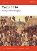 Artist signed Osprey book, Campaign 71, Crecy 1346